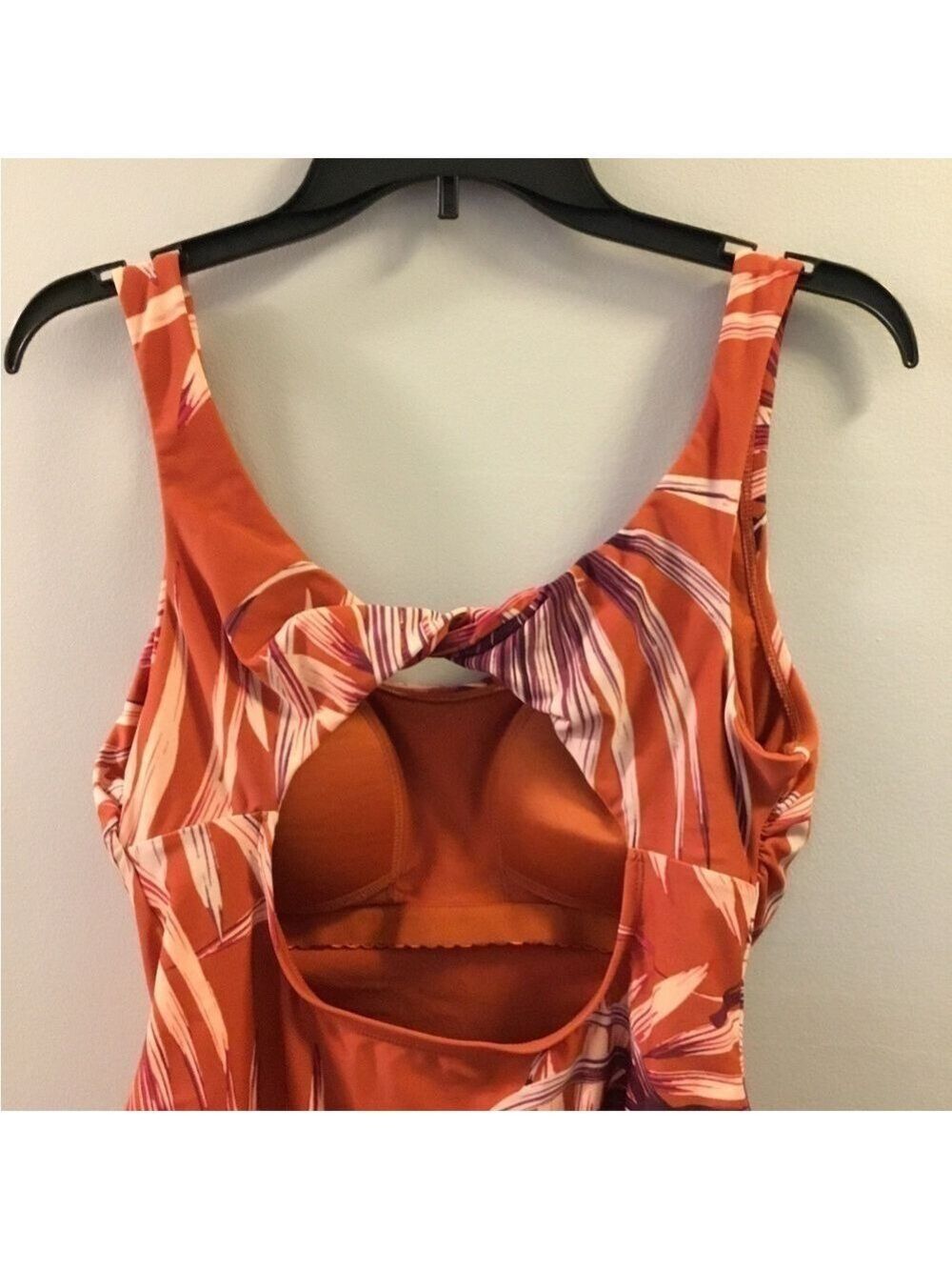 Kona Sol one piece swim suit tropical leaf pattern Womans size Large - Picture 7 of 12